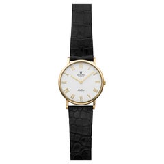 Vintage 1991 Rolex Cellini 18K YG 5112 Manual White Roman Dial 32mm