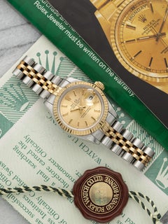 Vintage 1991 Rolex Lady Datejust 69173 Two-Tone Champagne Dial Auto 26mm