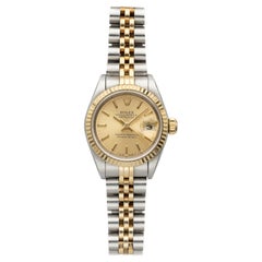 Vintage 1991 Rolex Lady Datejust 69173 Two-Tone Champagne Dial Auto 26mm