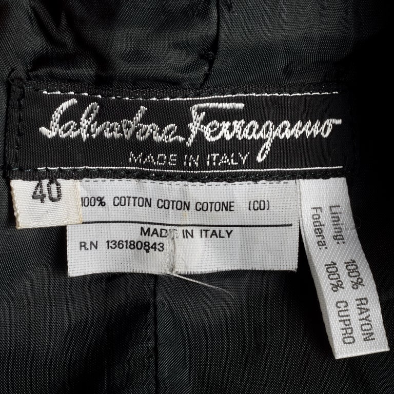 Vintage 1991 SALVATORE FERRAGAMO Multicolor Shoe Print Blazer Jacket ...