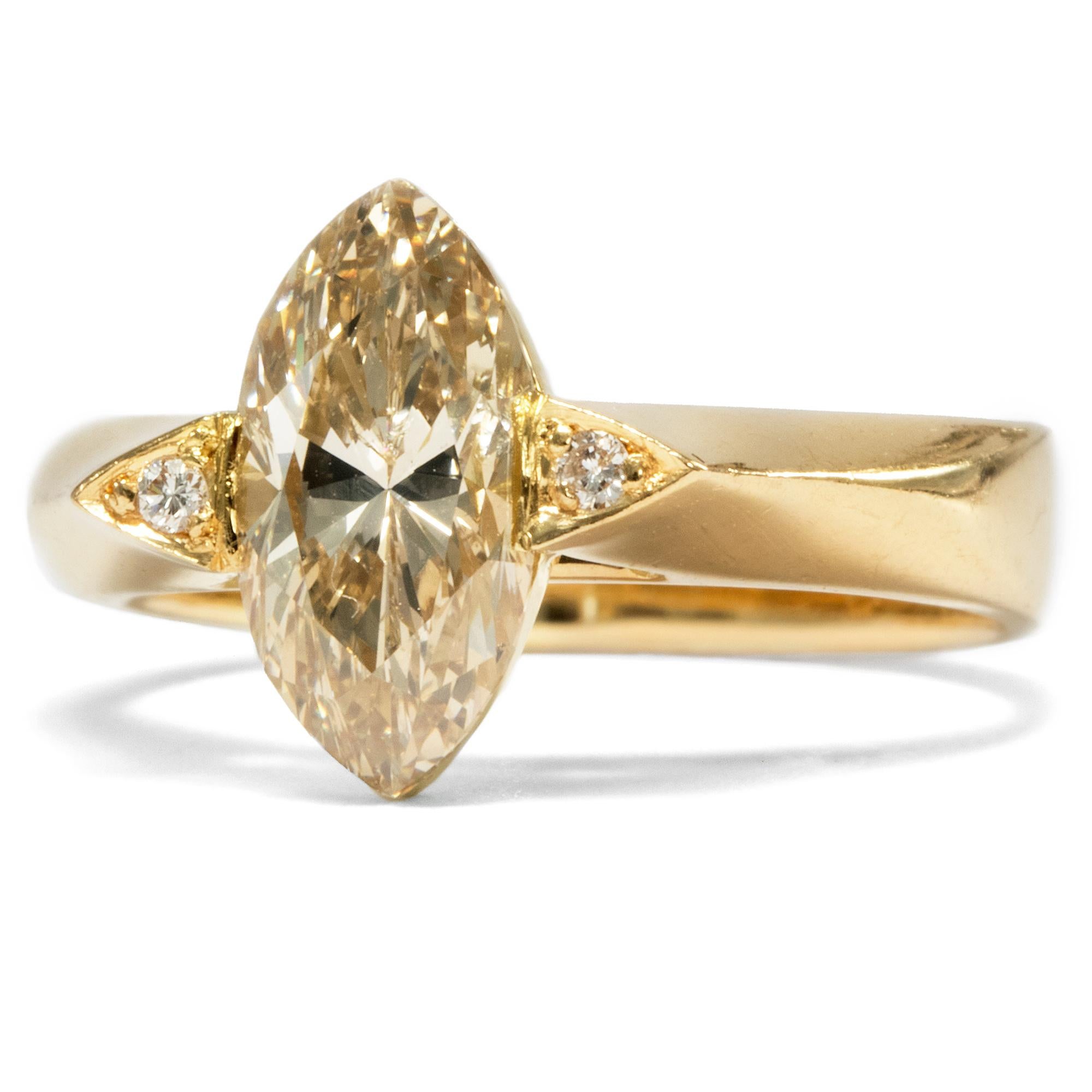 champagne marquise diamond ring