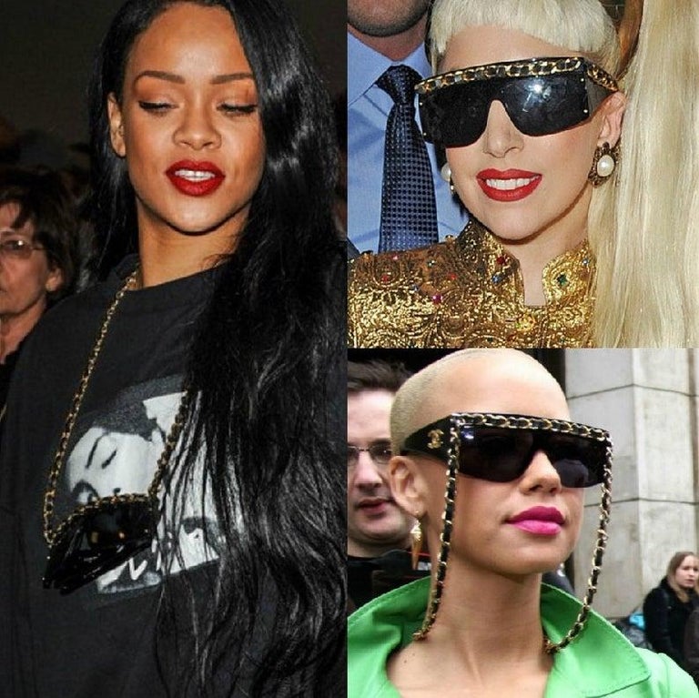 Vintage Chanel sunglasses worn by Lady Gaga in Telephone