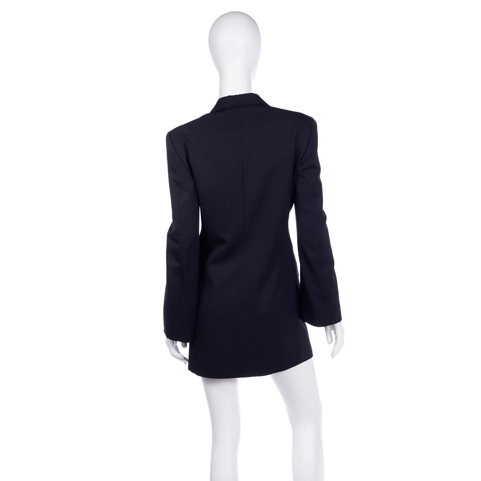 Women's Vintage 1992 Comme des garcons Black Label Cutaway Black Blazer Jacket