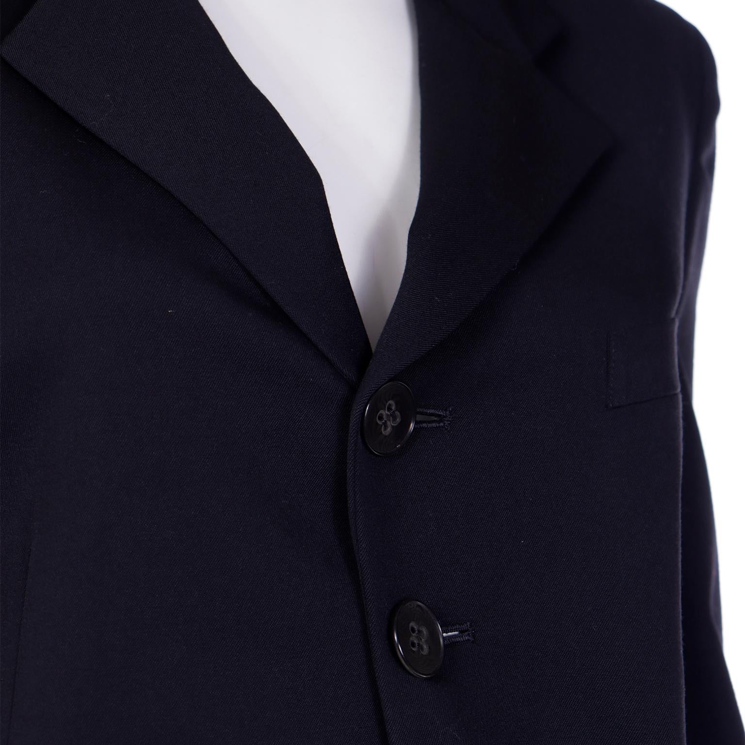 Vintage 1992 Comme des garcons Black Label Cutaway Black Blazer Jacket 2
