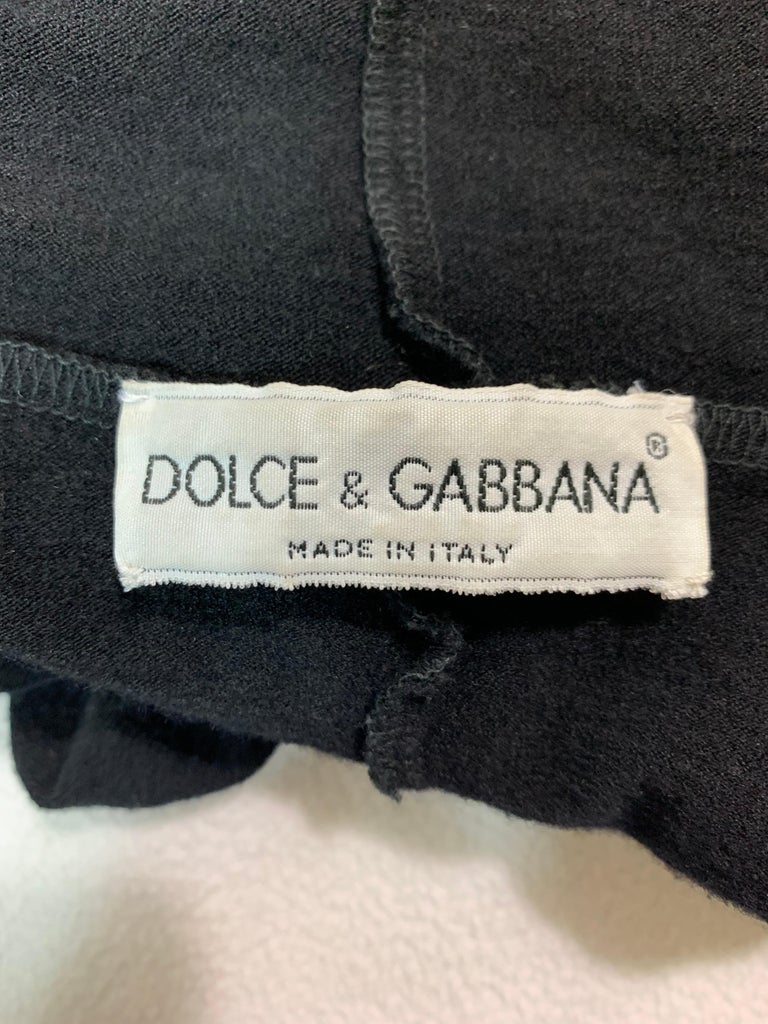 Vintage 1992 Dolce and Gabbana Pin-Up Bond Girl Black High Neck ...