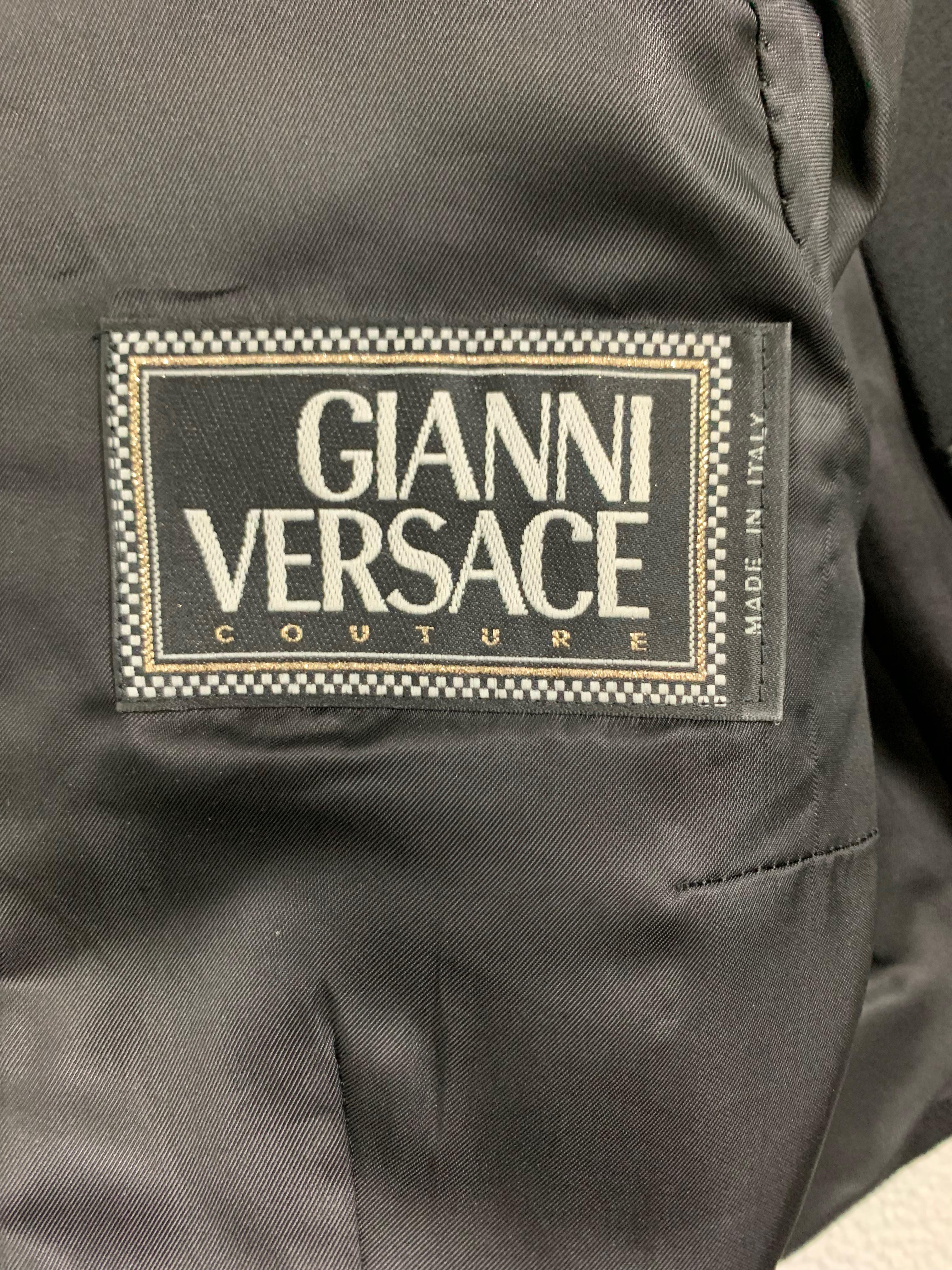 Vintage 1992 Gianni Versace Bondage Buckles Cropped Black Jacket In Good Condition In Yukon, OK