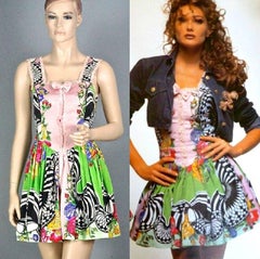 Vintage 1992 GIANNI VERSACE VERSUS Kleid „Romantic Rock“ mit Blumenmuster