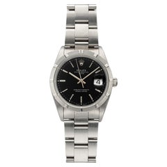 Vintage 1992 Rolex Oyster Perpetual Date 15210 Steel Black Dial Auto 34mm