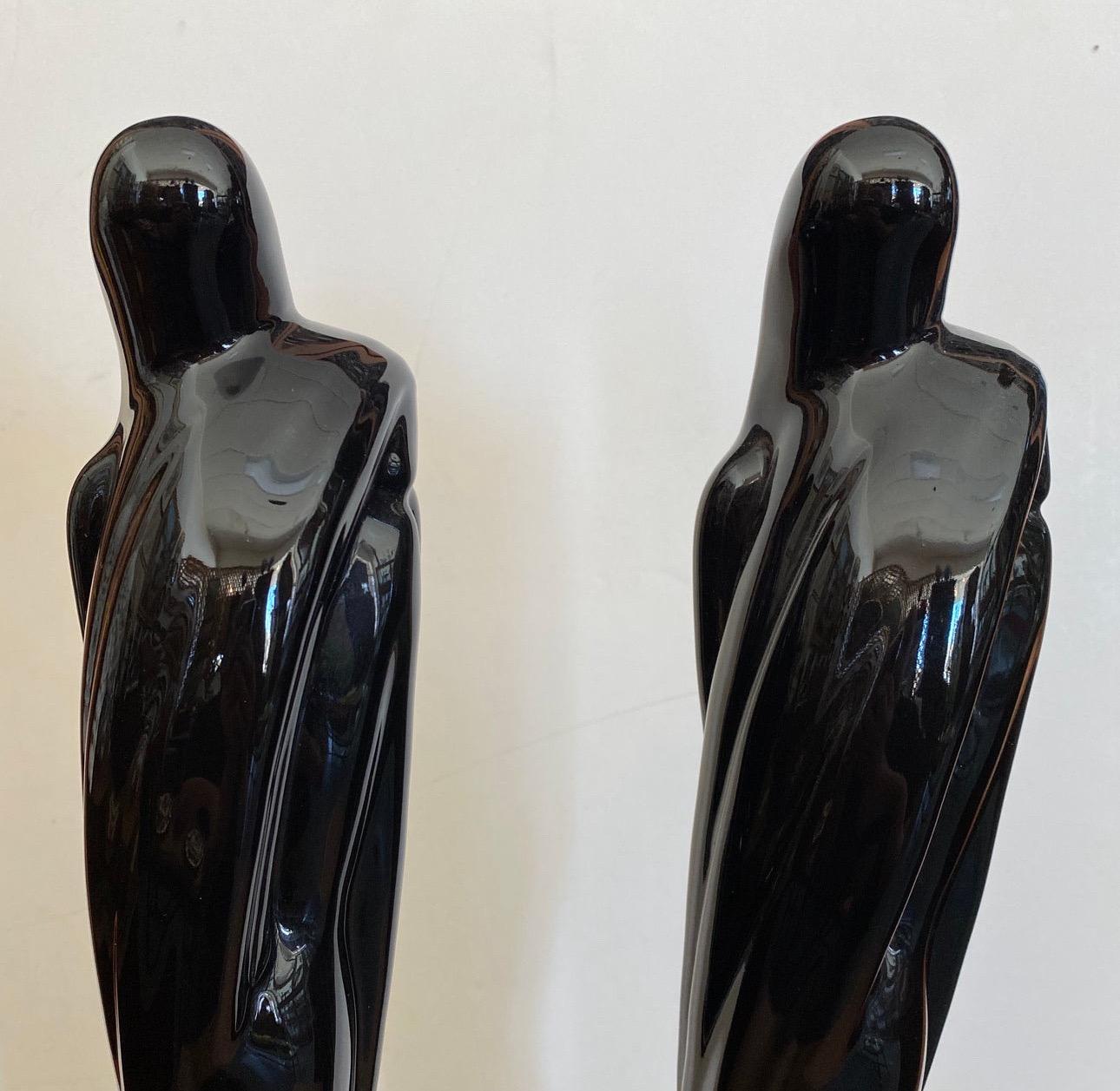 Fin du 20e siècle Paire de statues en céramique « Embraced Love » de Royal Haeger, vintage 1992 en vente