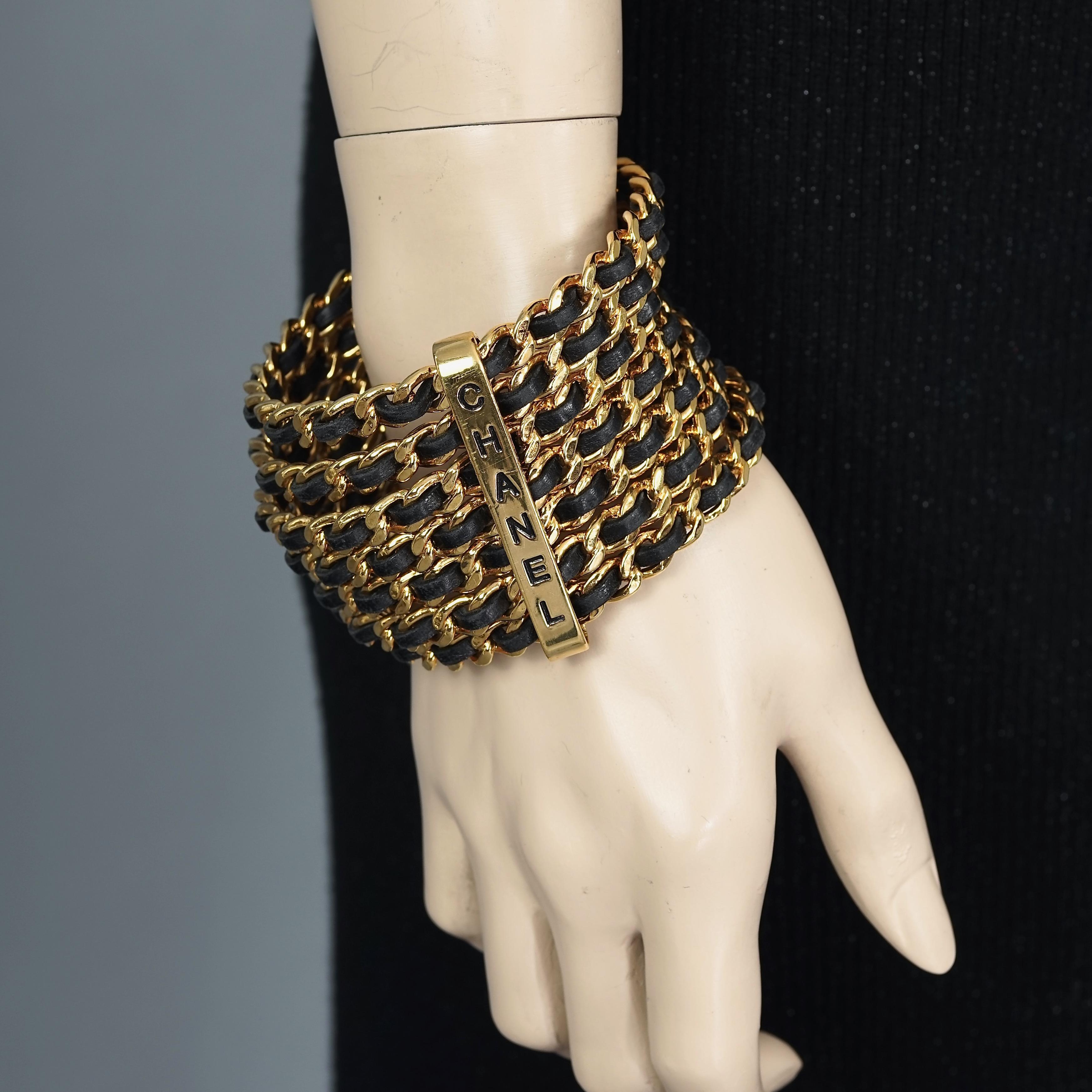 cuff bracelet with chain