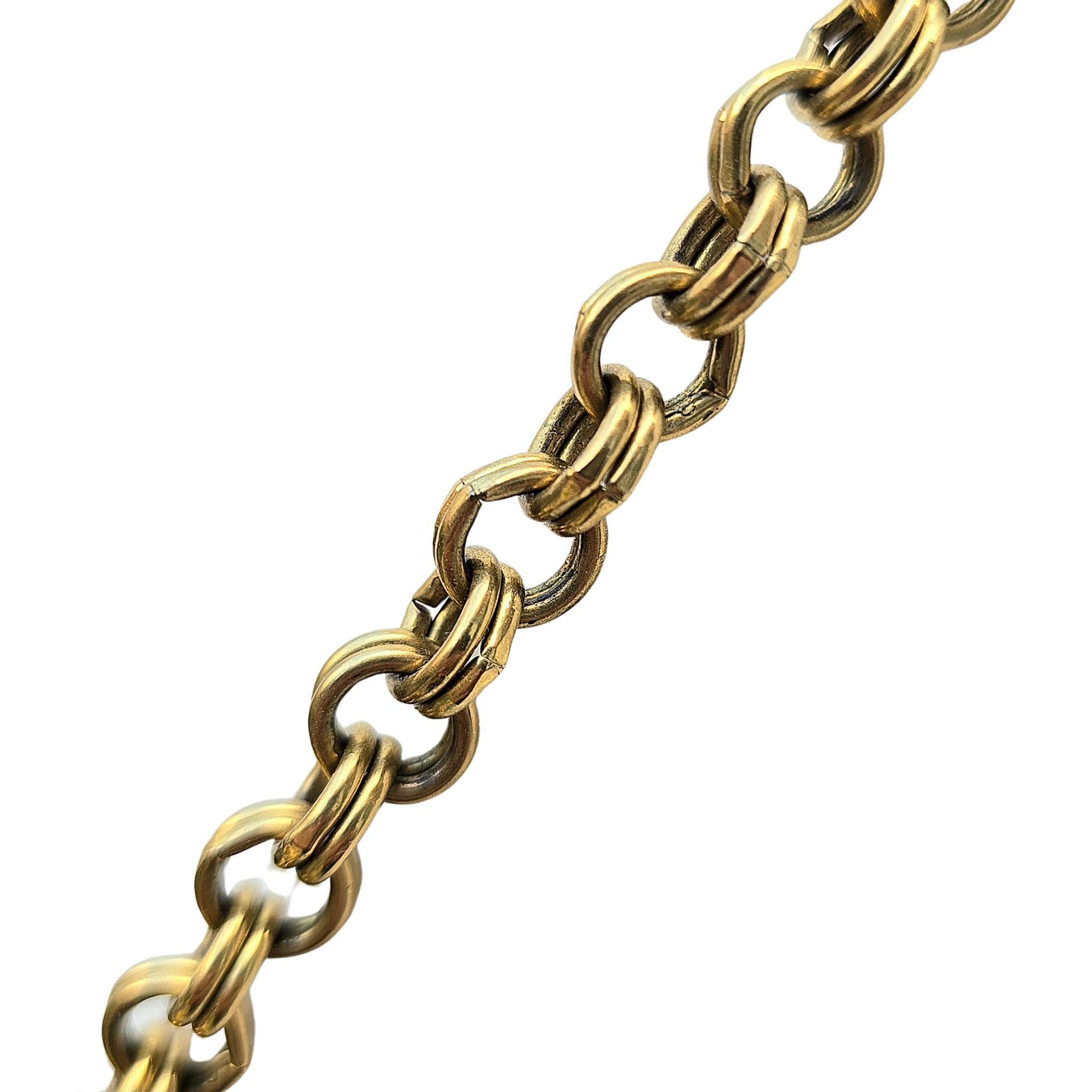 Vintage 1993 Chanel CC Medallion Long Chain Chunky Necklace 24K Gold Plated For Sale 4