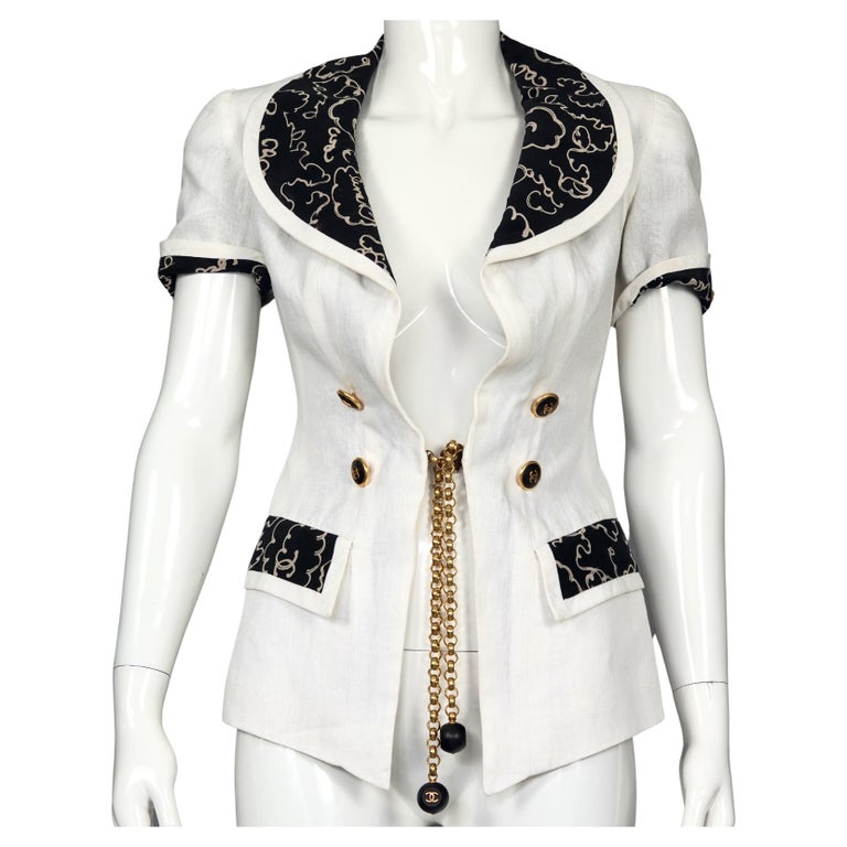 chanel white suit jacket