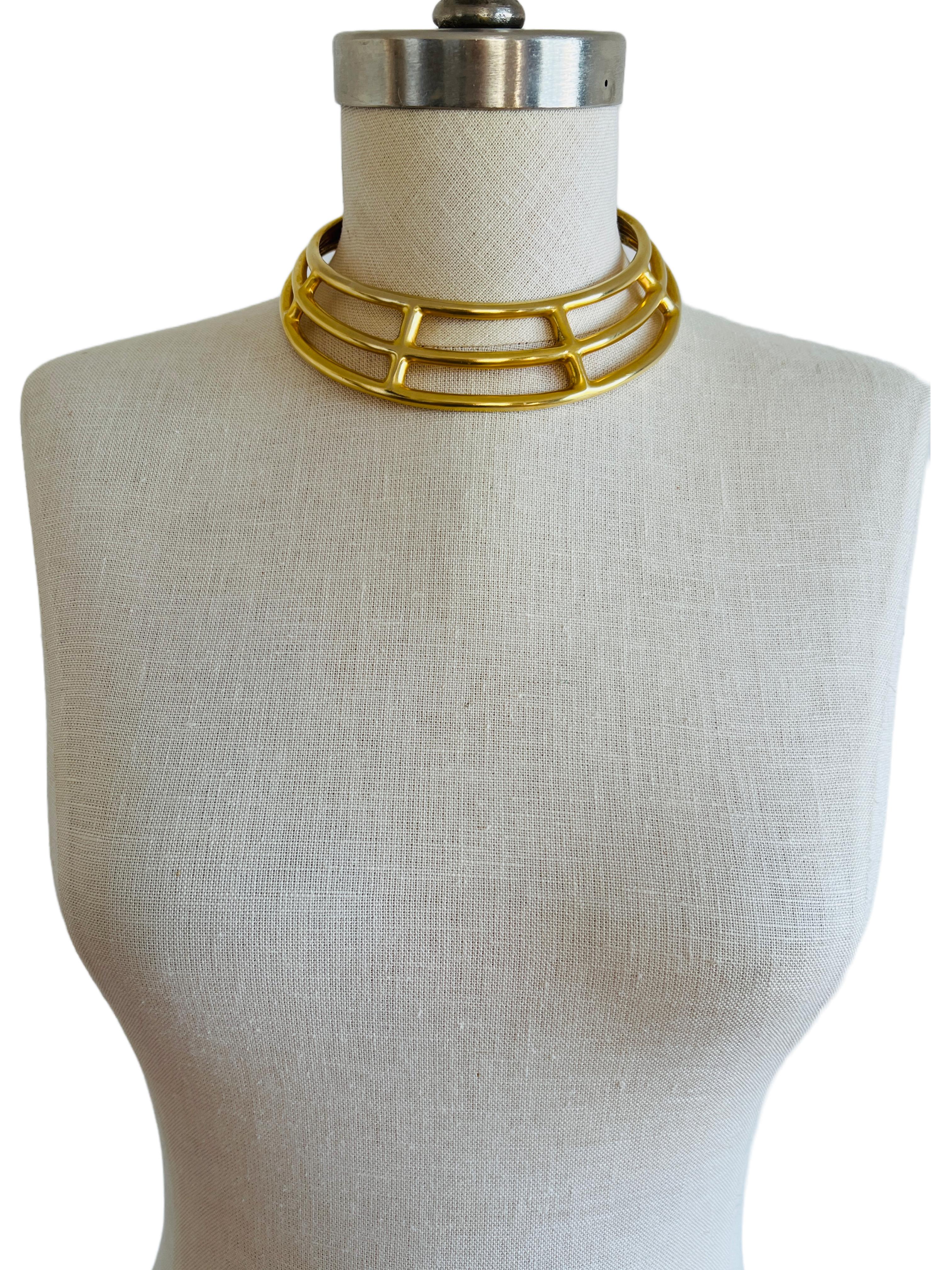 gold cuff necklace choker