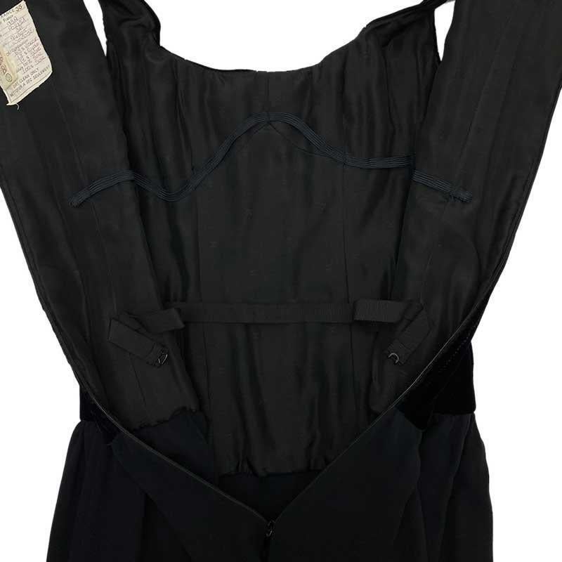 Vintage 1993 F/W Chanel Black Velvet & Silk Corset Bustier Dress 1