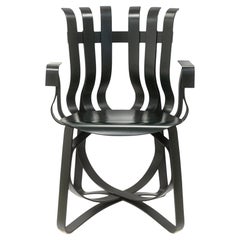 Vintage 1993 Frank Gehry for Knoll Dark Green Hat Trick Maple Bentwood Armchair