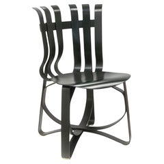 Vintage 1993 Frank Gehry x Knoll Dark Green Hat Trick Maple Bentwood Side Chair