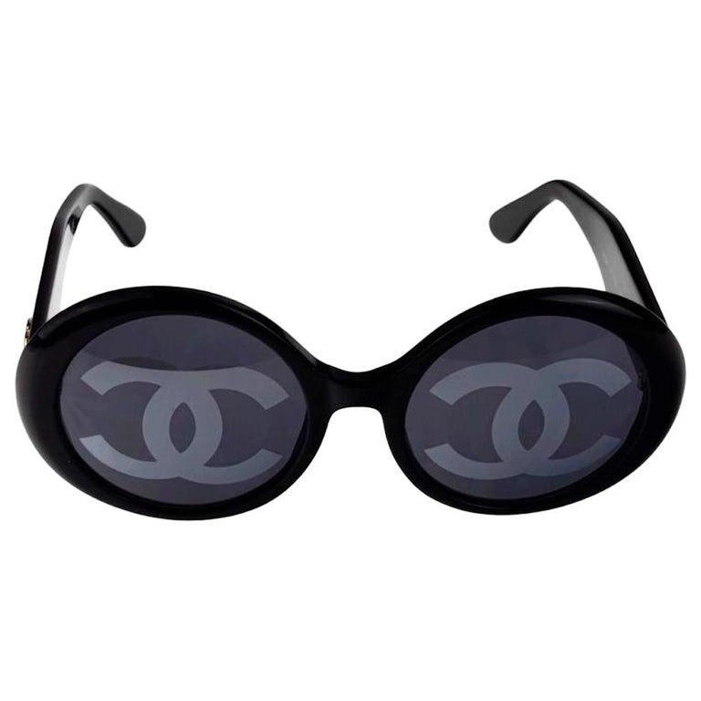 Vintage 1993 Iconic CHANEL CC Lenses Black Sunglasses