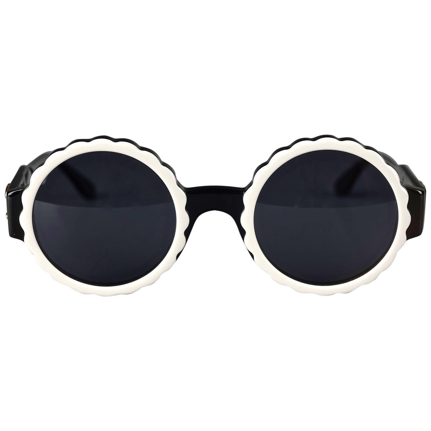 The Vintage Trap Pre-loved 90s Chanel Fl99 Round-frame Acetate