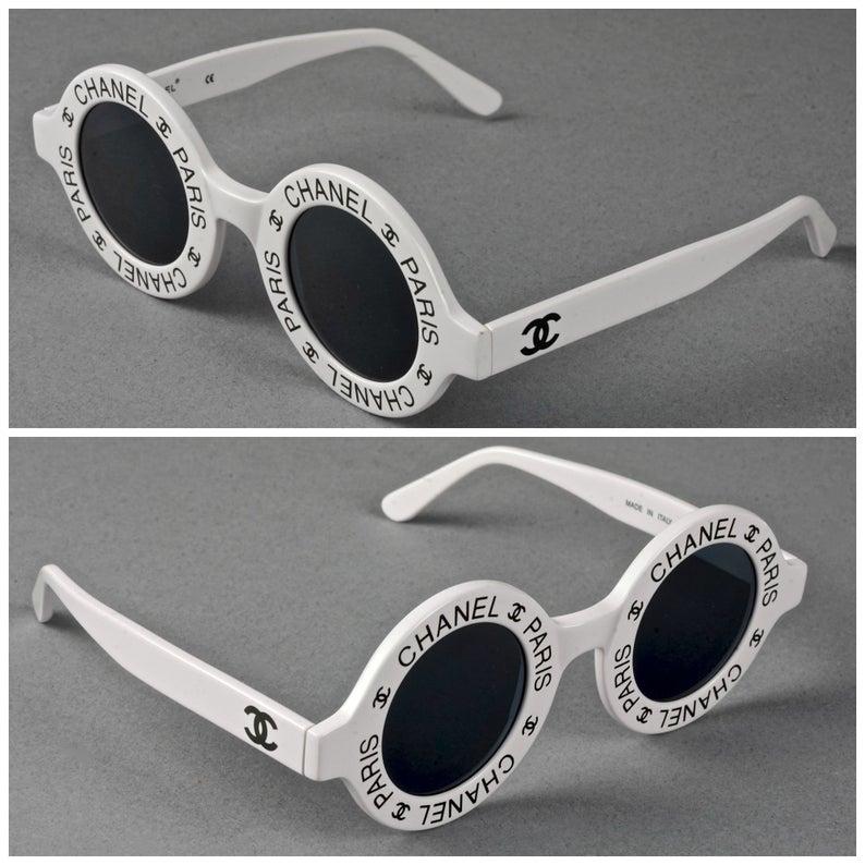 chanel vintage round sunglasses