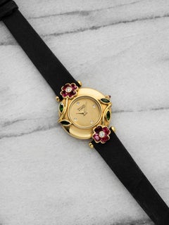 Vintage 1993 Van Cleef & Arpels Lady 18K YG Champagne Diamond Dial Quartz 32 mm