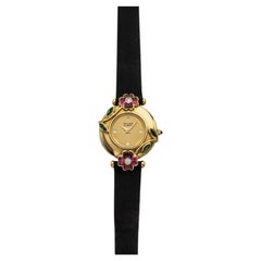 Vintage 1993 Van Cleef & Arpels Lady 18K YG Champagne Diamond Dial Quartz 32 mm