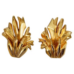 Vintage 1994 CHRISTIAN LACROIX Golden Fire Earrings