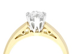 Verlobungsring, Vintage 1994, Diamant und Gelbgold Solitär