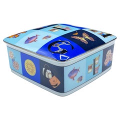 Vintage 1994 Gucci Blue Porcelain Box