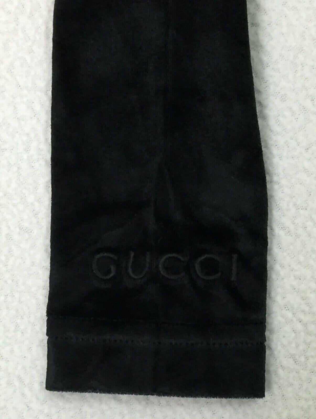 Women's Vintage 1994 Gucci by Tom Ford Black Velvet Turtleneck Sleek Bodysuit Top S