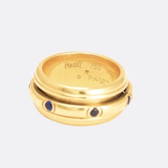 Vintage 1994 Sapphire Piaget Original Rotating Ring