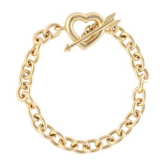 Vintage 1994 Tiffany & Co. Heart and Arrow Bracelet in Yellow Gold