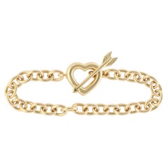 Vintage 1994 Tiffany & Co. Heart and Arrow Bracelet in Yellow Gold