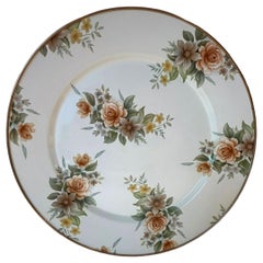 Vintage 1995 Camp MacKenzie-Childs Floral Plates / Chargers ~ 12” (Pair)