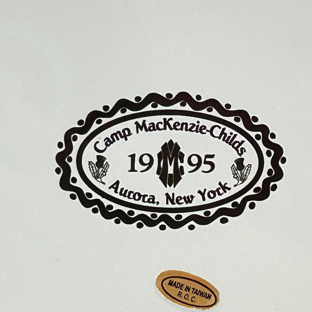 Vintage 1995 Camp MacKenzie Childs Floral Plates / Chargers ~ 12 (Paire) Bon état - En vente à Naples, FL