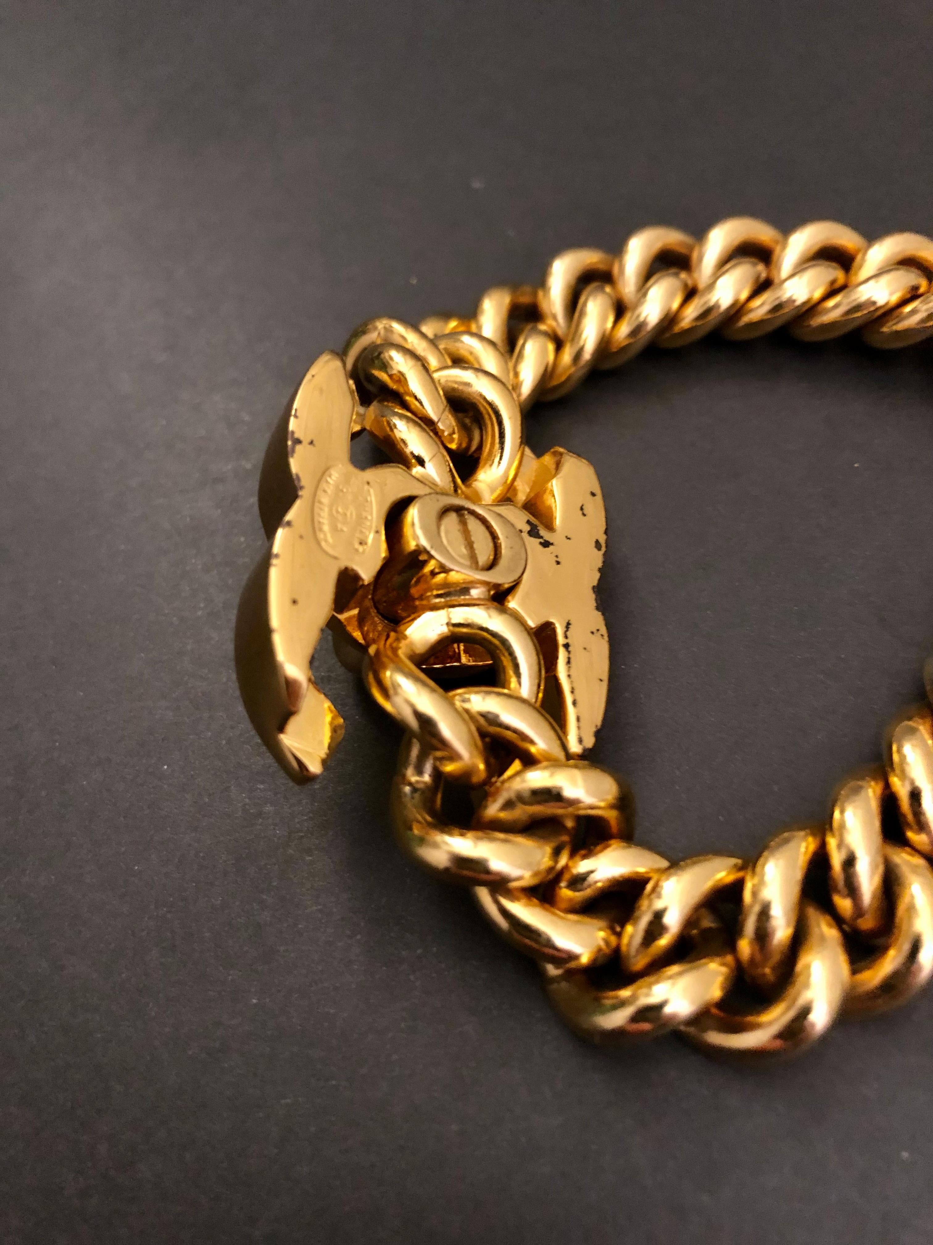 vintage chanel bracelet gold