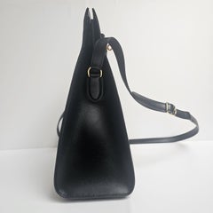 Vintage 1995 Hermes Black Box Leather Kelly Sport MM Bag