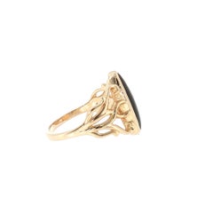 Vintage 1995 Kabana 14K Yellow Gold Black Onyx Ring SZ6