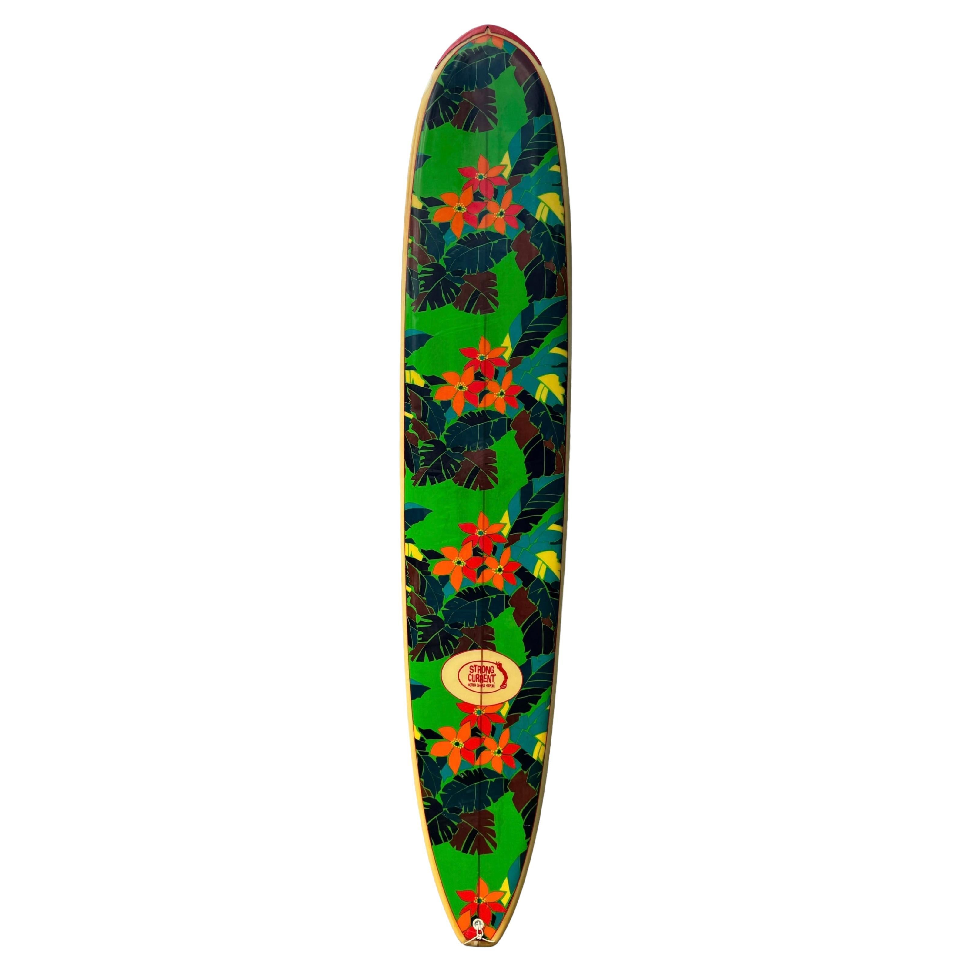 Vintage 1995 Mike Diffenderfer Strong Current floral longboard  For Sale