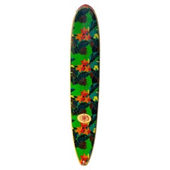 Retro 1995 Mike Diffenderfer Strong Current floral longboard 