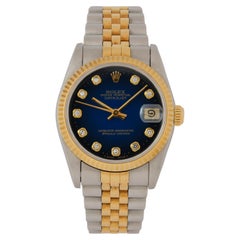 Vintage 1995 Rolex DateJust Model 68273 Stainless Steel and 18K Yellow Gold