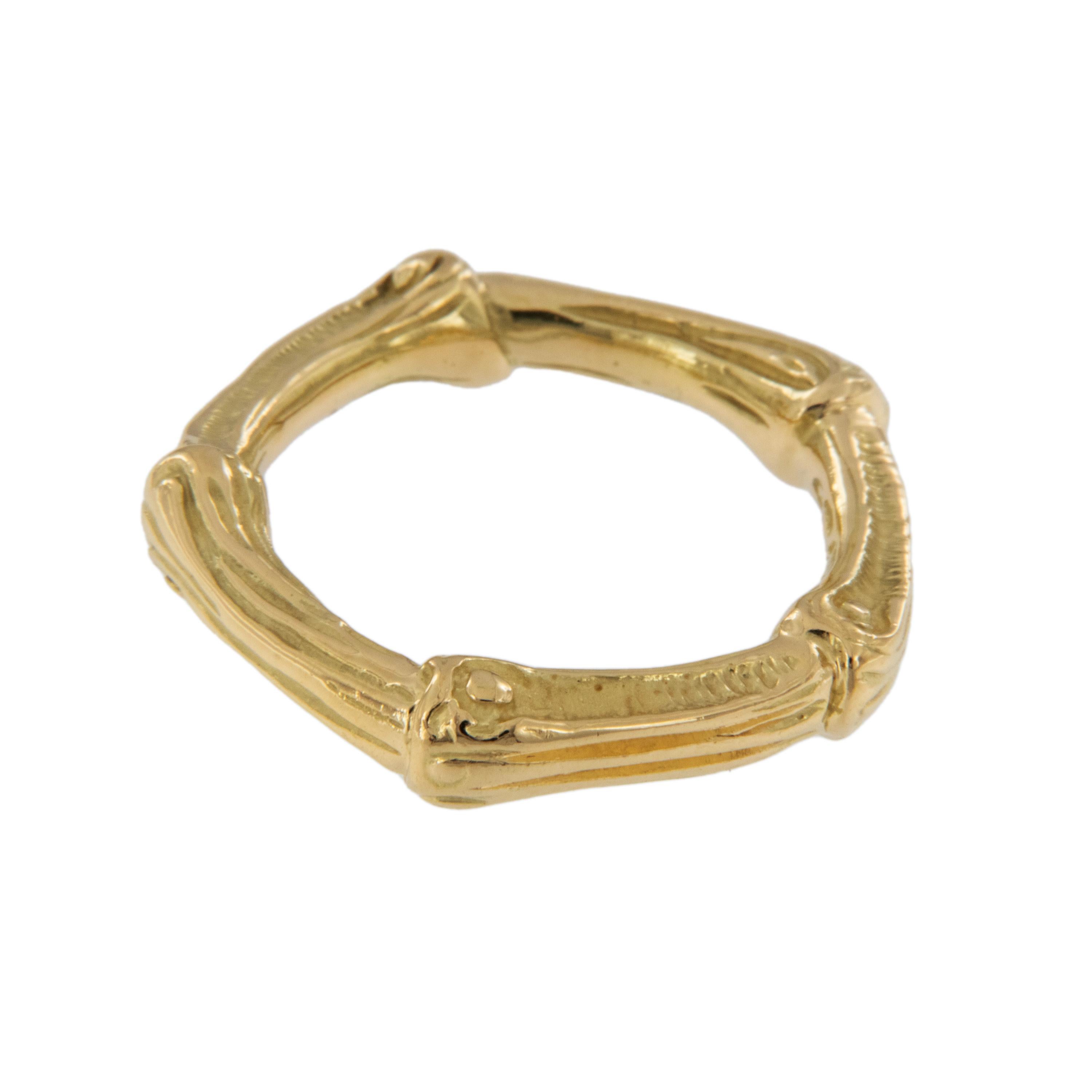Vintage 1996 18 Karat Gelbgold Tiffany & Co Bambus-Ring, Vintage  (Zeitgenössisch) im Angebot