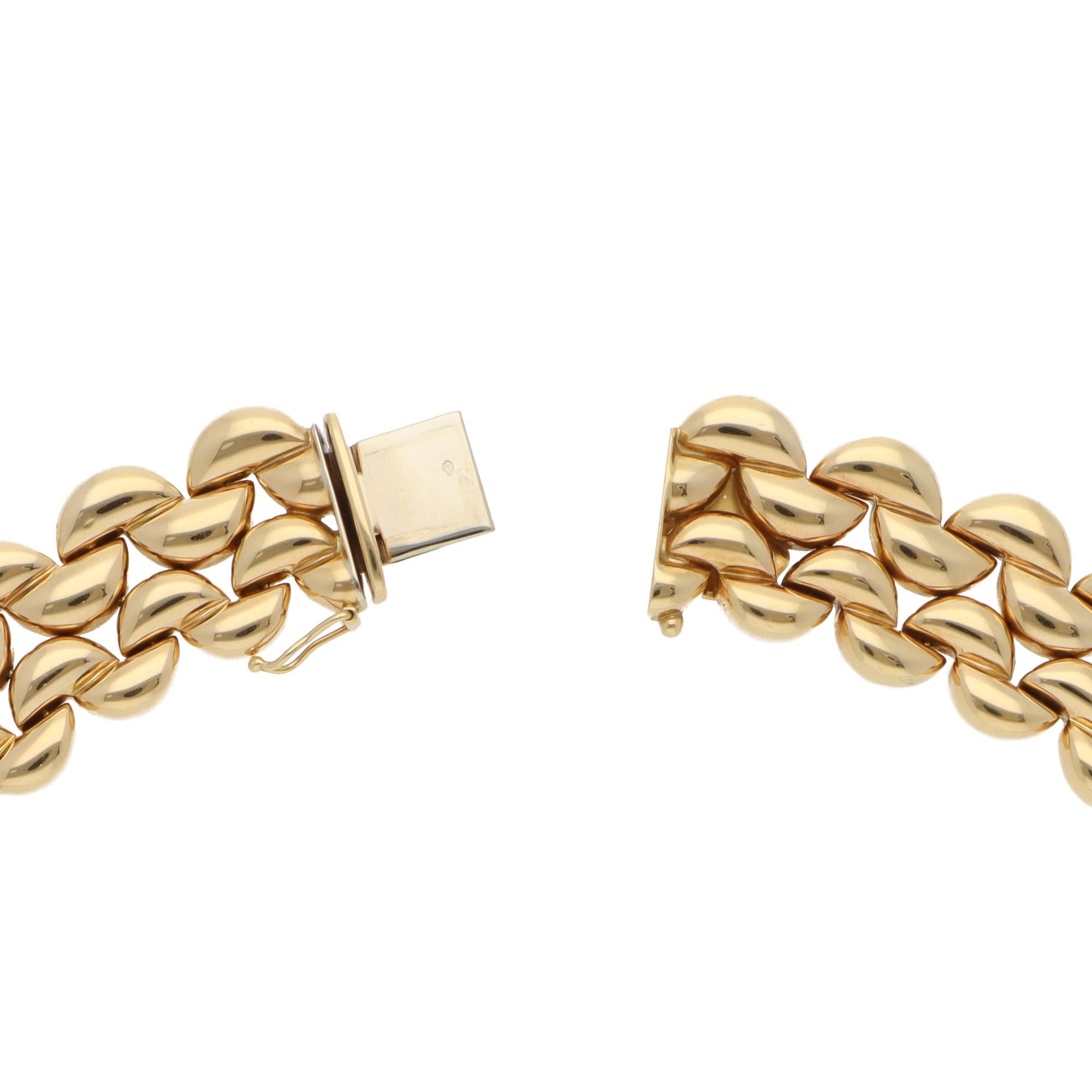 Vintage 1996 Cartier Fancy Link Necklace in Yellow Gold In Excellent Condition In London, GB