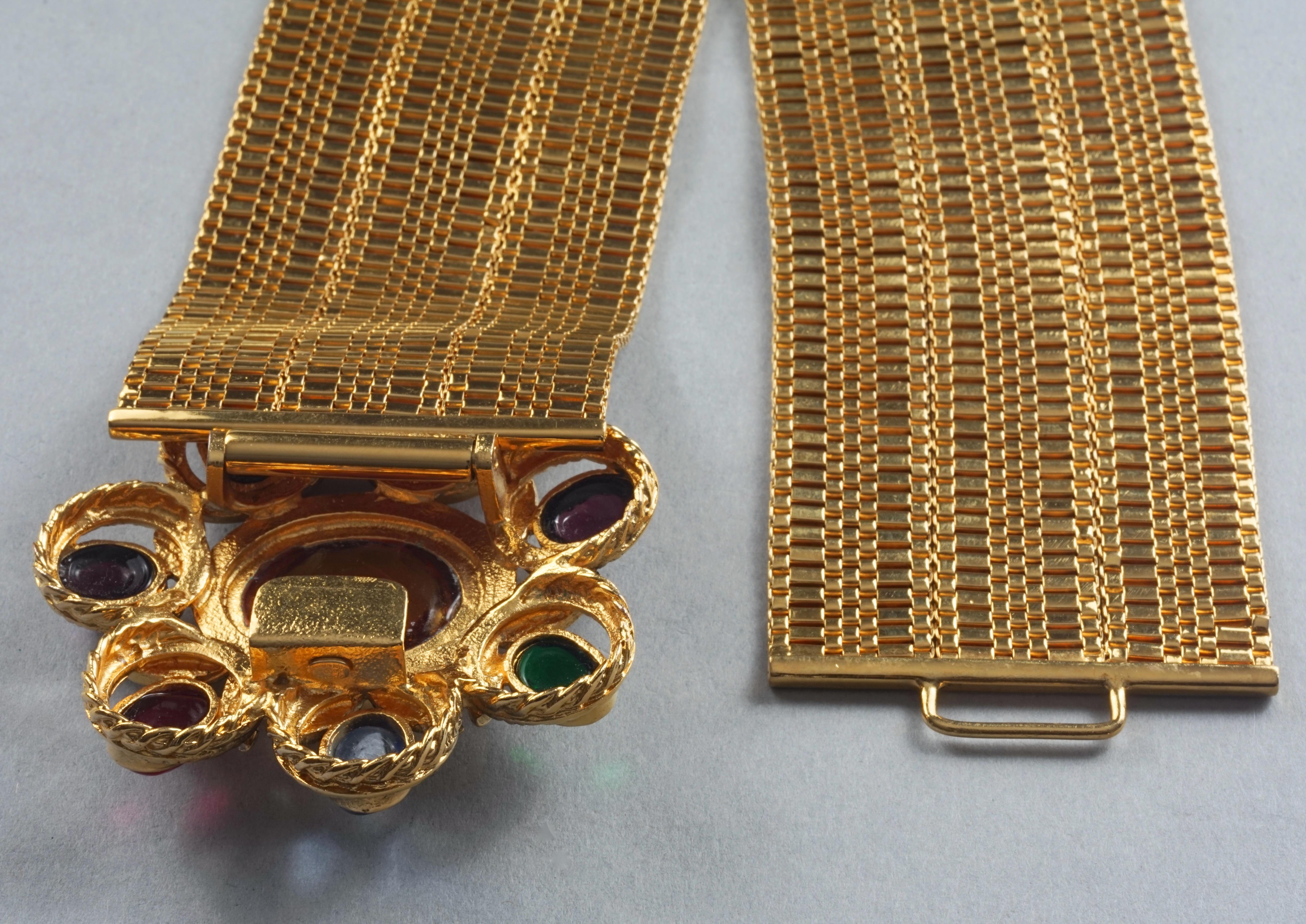 Vintage 1996 CHANEL Gripoix Mesh Belt Documented Bookpiece 4