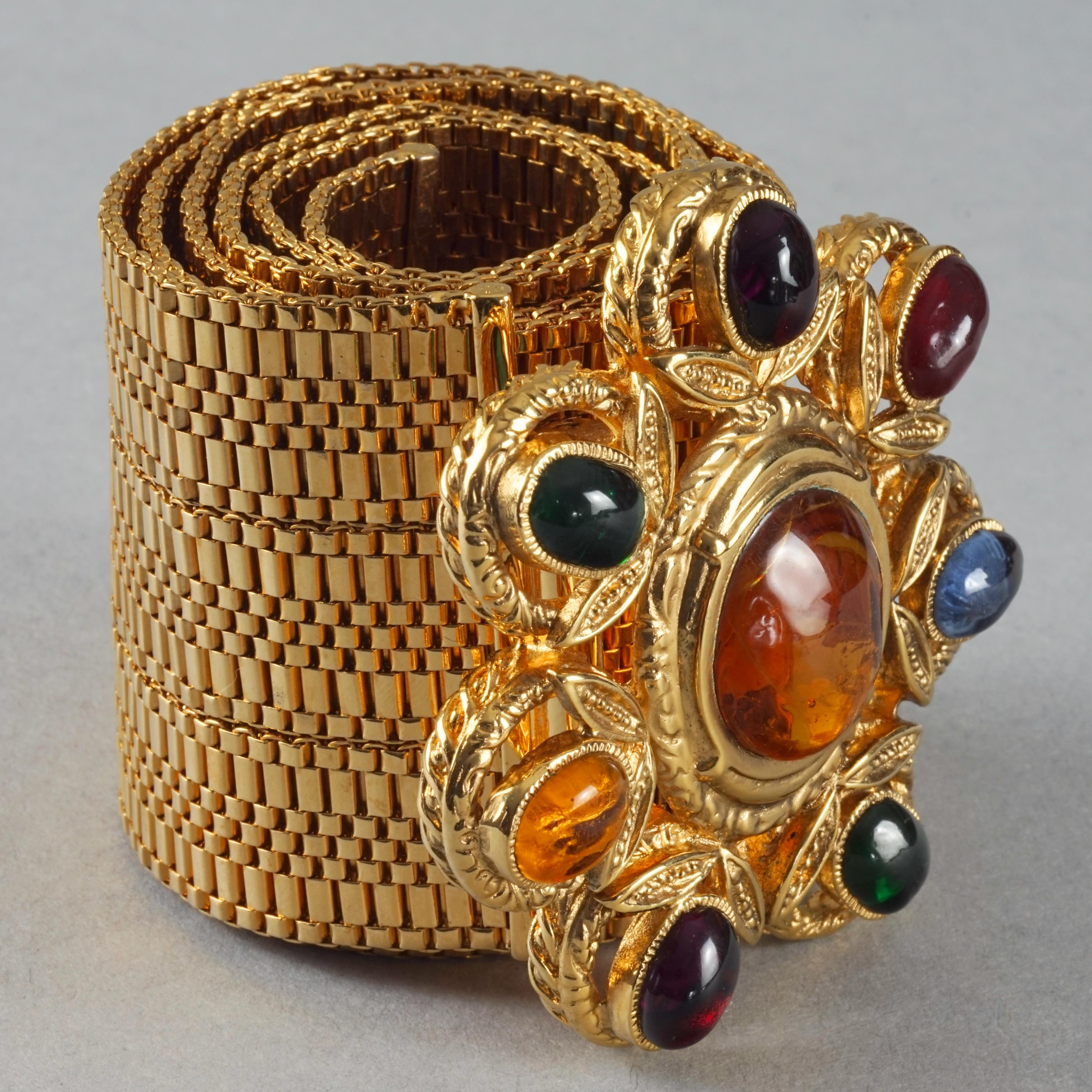 Brown Vintage 1996 CHANEL Gripoix Mesh Belt Documented Bookpiece
