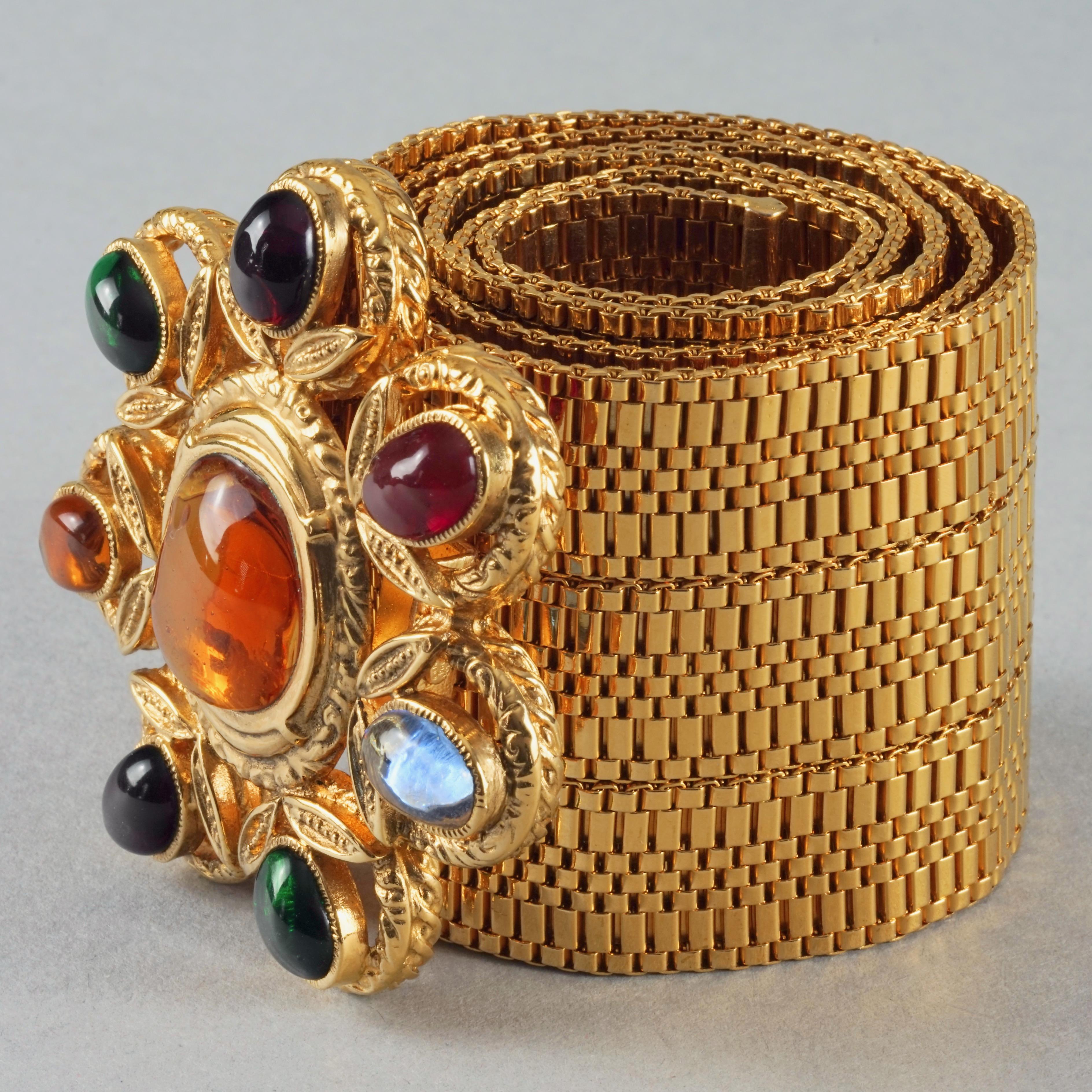Vintage 1996 CHANEL Gripoix Mesh Belt Documented Bookpiece In Excellent Condition In Kingersheim, Alsace