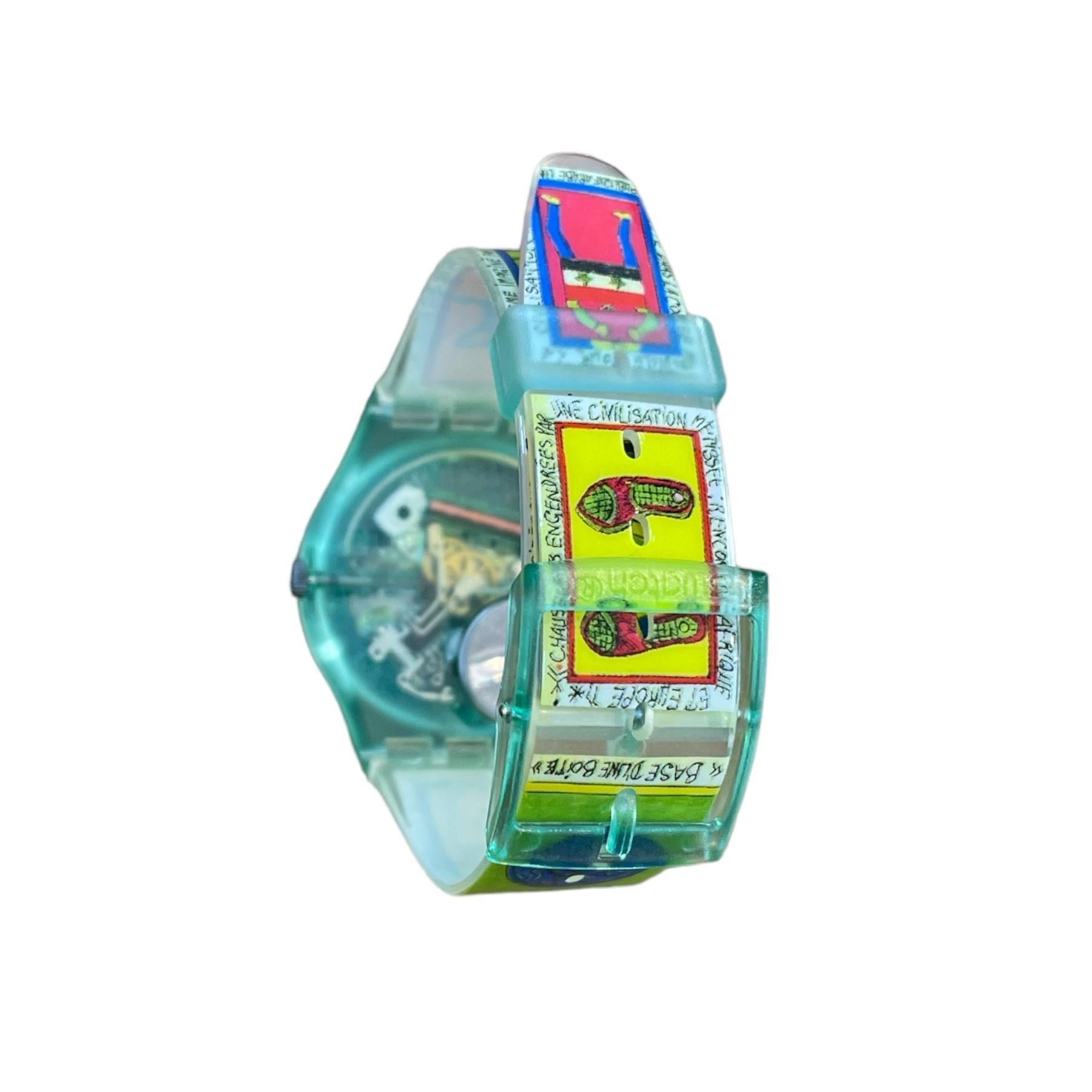 Reloj Swatch vintage 1996 para caballero - GG140 'CHEICK NADRO Retro en venta