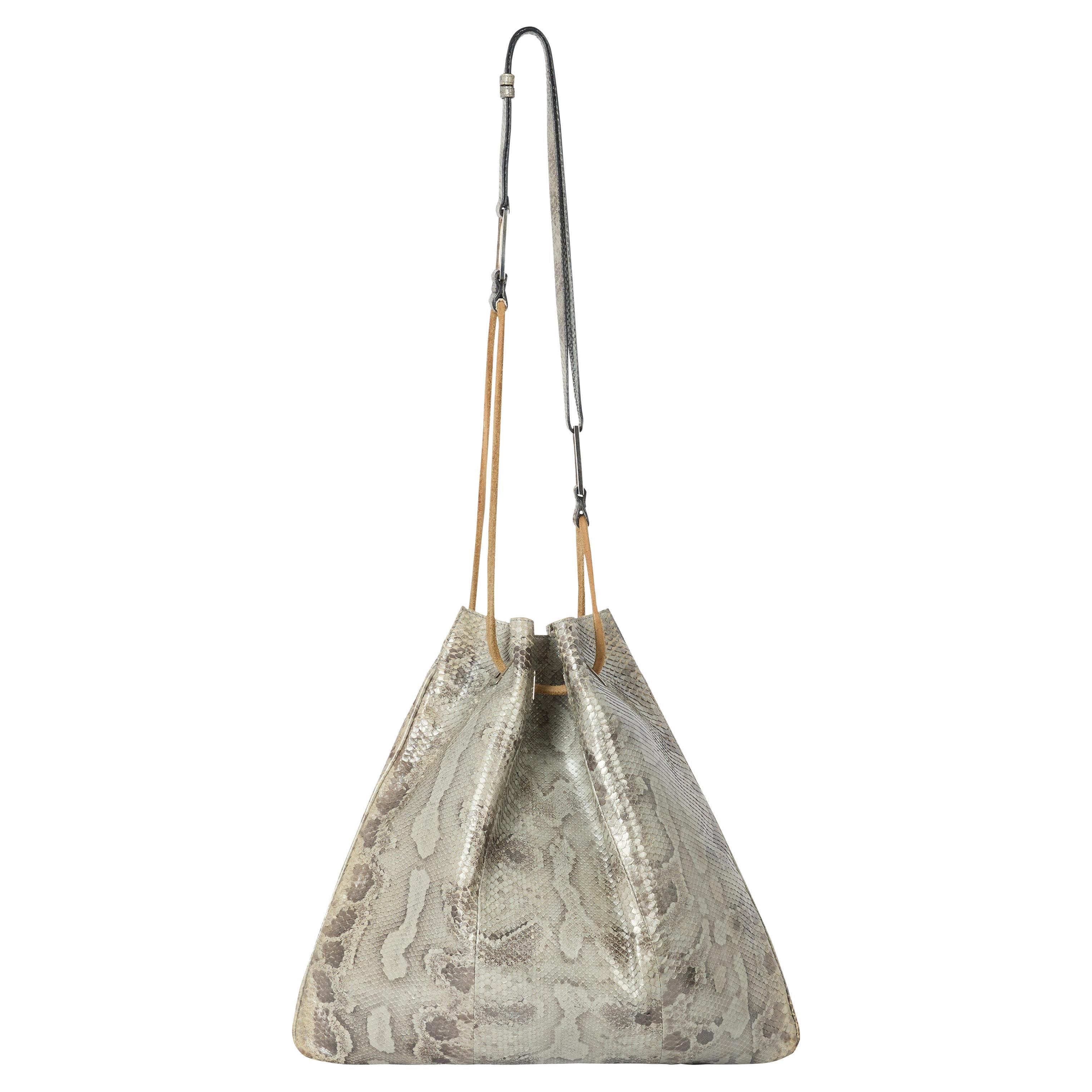 Vintage 1996 Gucci By Tom Ford Python Bucket Crossbody Bag