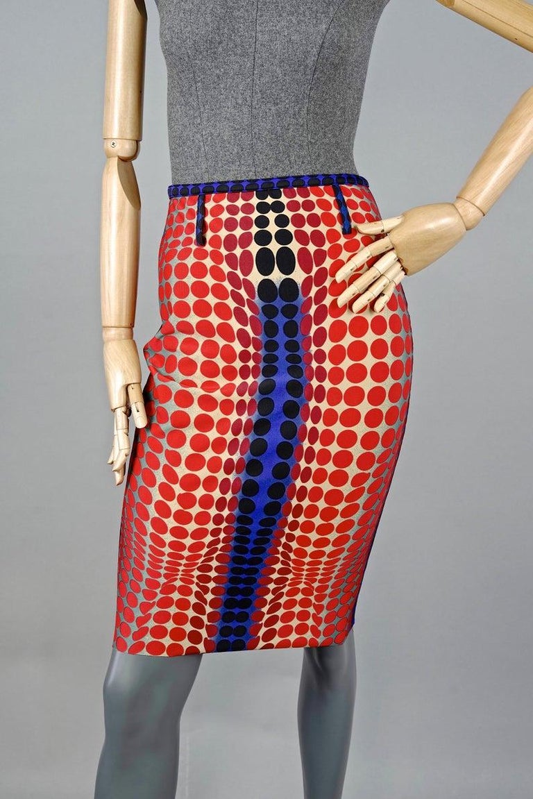 Vintage 1996 JEAN PAUL GAULTIER Cyberbaba Optic Illusion Skirt by ...