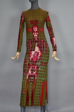Vintage 1996 JEAN PAUL GAULTIER Skeleton X-ray Futuristic "Cyberbaba" Maxi Dress