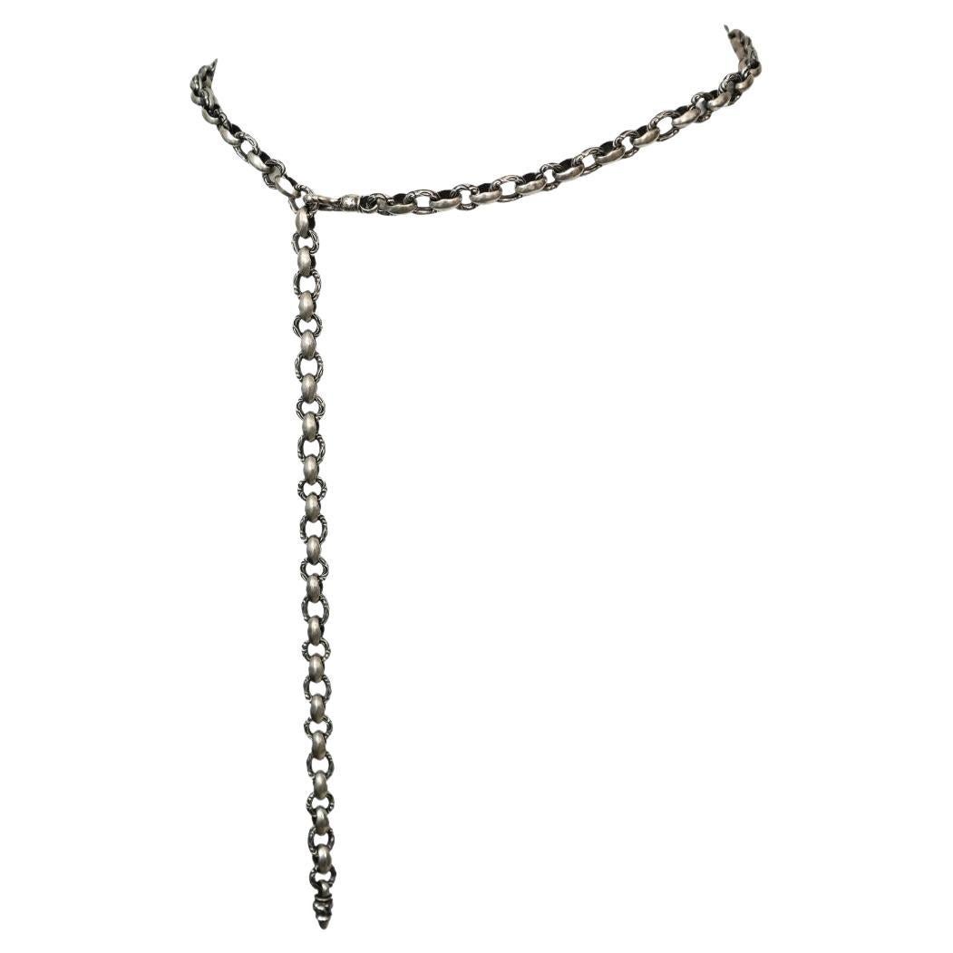Vintage 1996 Leonard Kamhout Cintura a catena in argento sterling in vendita